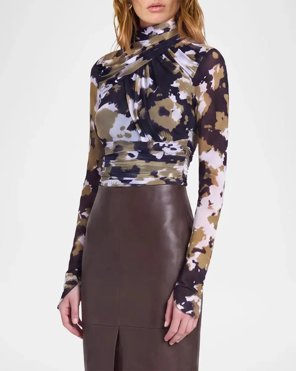 NICHOLAS Ivy Mesh Gathered Long Sleeve Top | Thumbnail 5 NICHOLAS Ivy Mesh Gathered Long Sleeve Top | Thumbnail 5