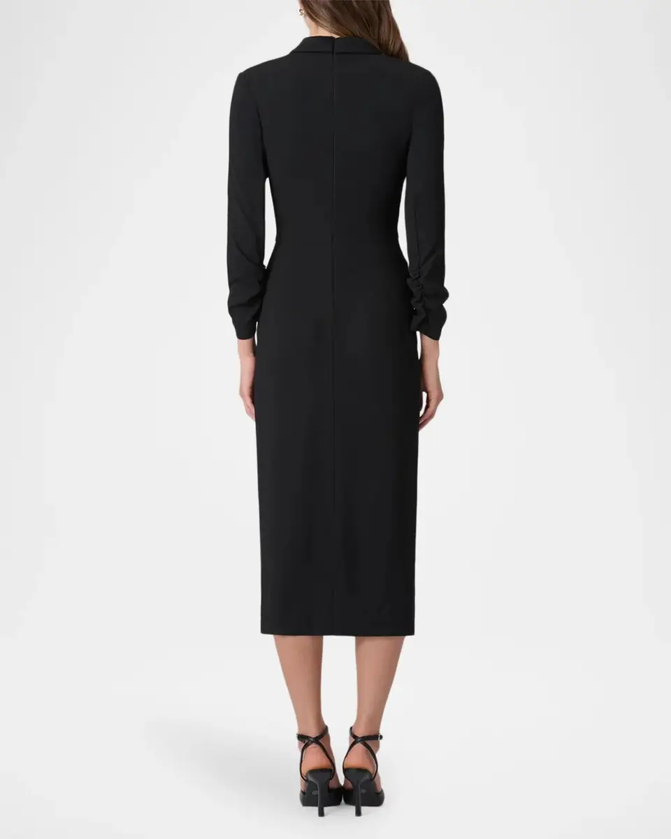 Shoshanna Twist-Front Column Midi Dress | Thumbnail 3 Shoshanna Twist-Front Column Midi Dress | Thumbnail 3