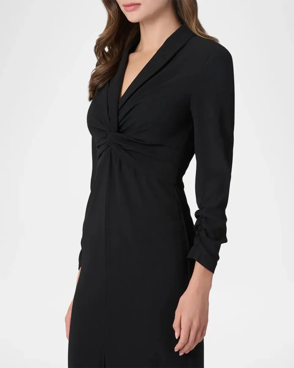 Shoshanna Twist-Front Column Midi Dress | Thumbnail 4 Shoshanna Twist-Front Column Midi Dress | Thumbnail 4