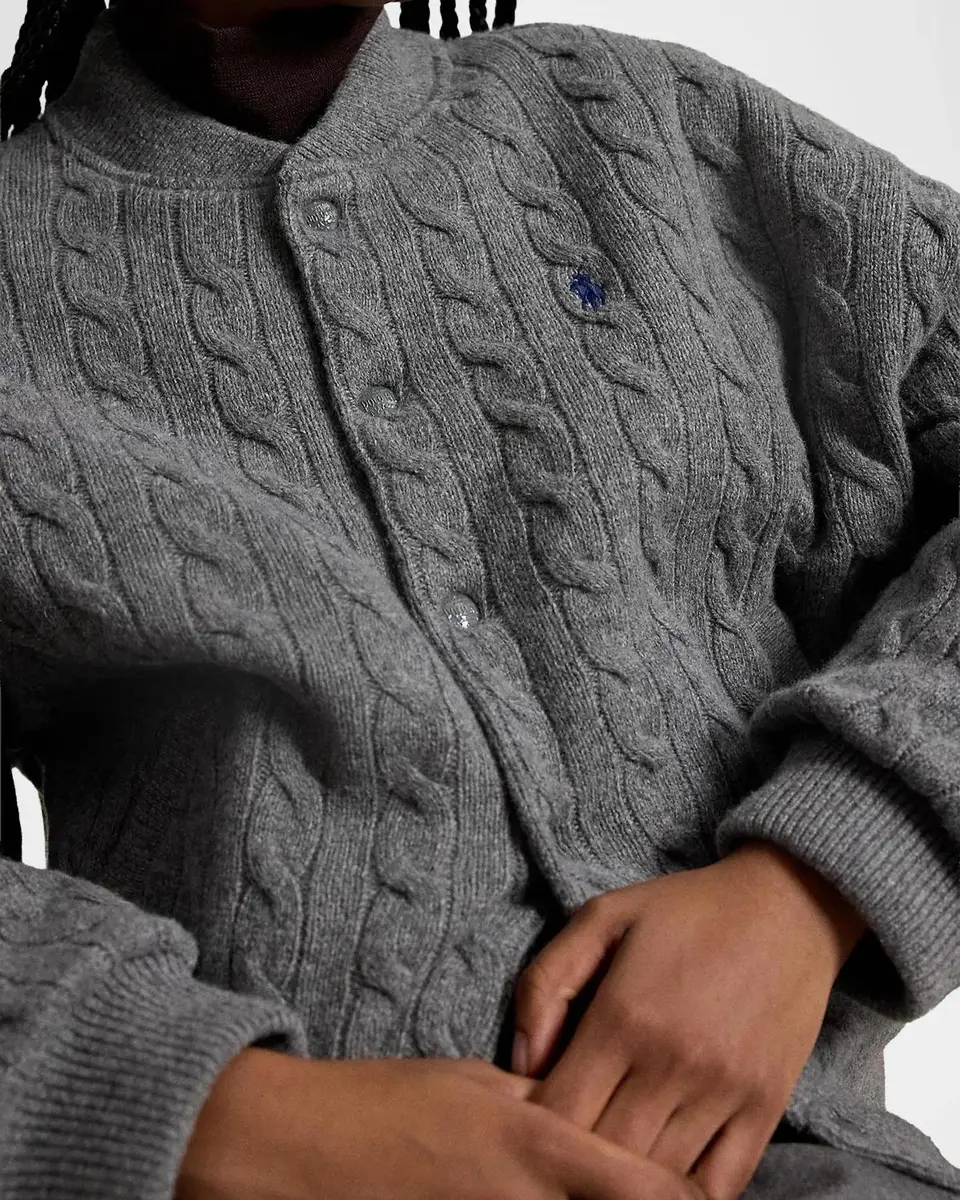 Polo Ralph Lauren Cable-Knit Wool-Cashmere Snapped Jacket | Thumbnail 5
