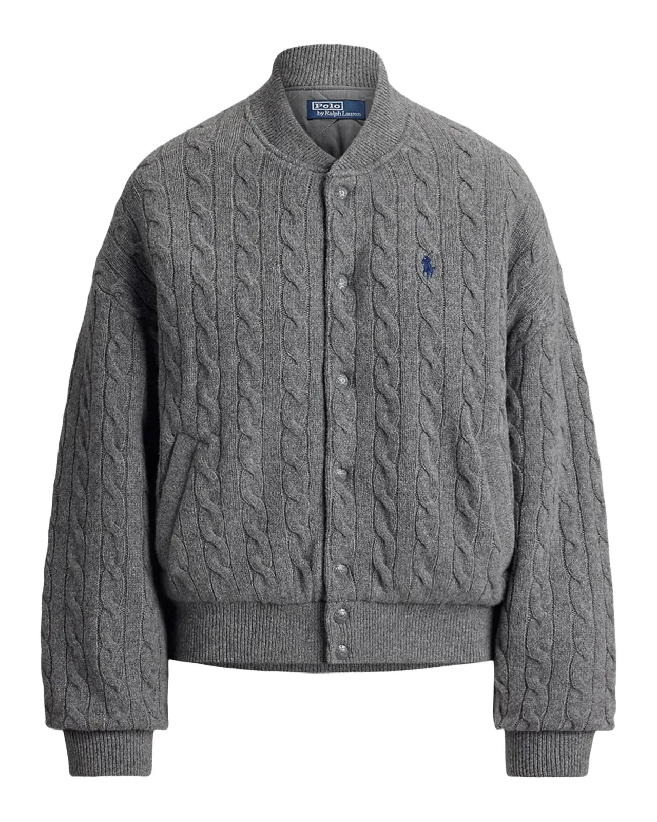 Cable-Knit Wool-Cashmere Snapped Jacket