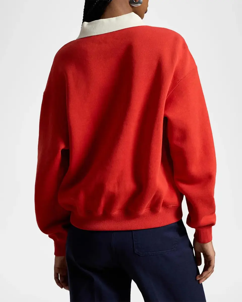Polo Ralph Lauren Crest Polo-Collar Fleece Crewneck Sweatshirt | Thumbnail 3 Polo Ralph Lauren Crest Polo-Collar Fleece Crewneck Sweatshirt | Thumbnail 3