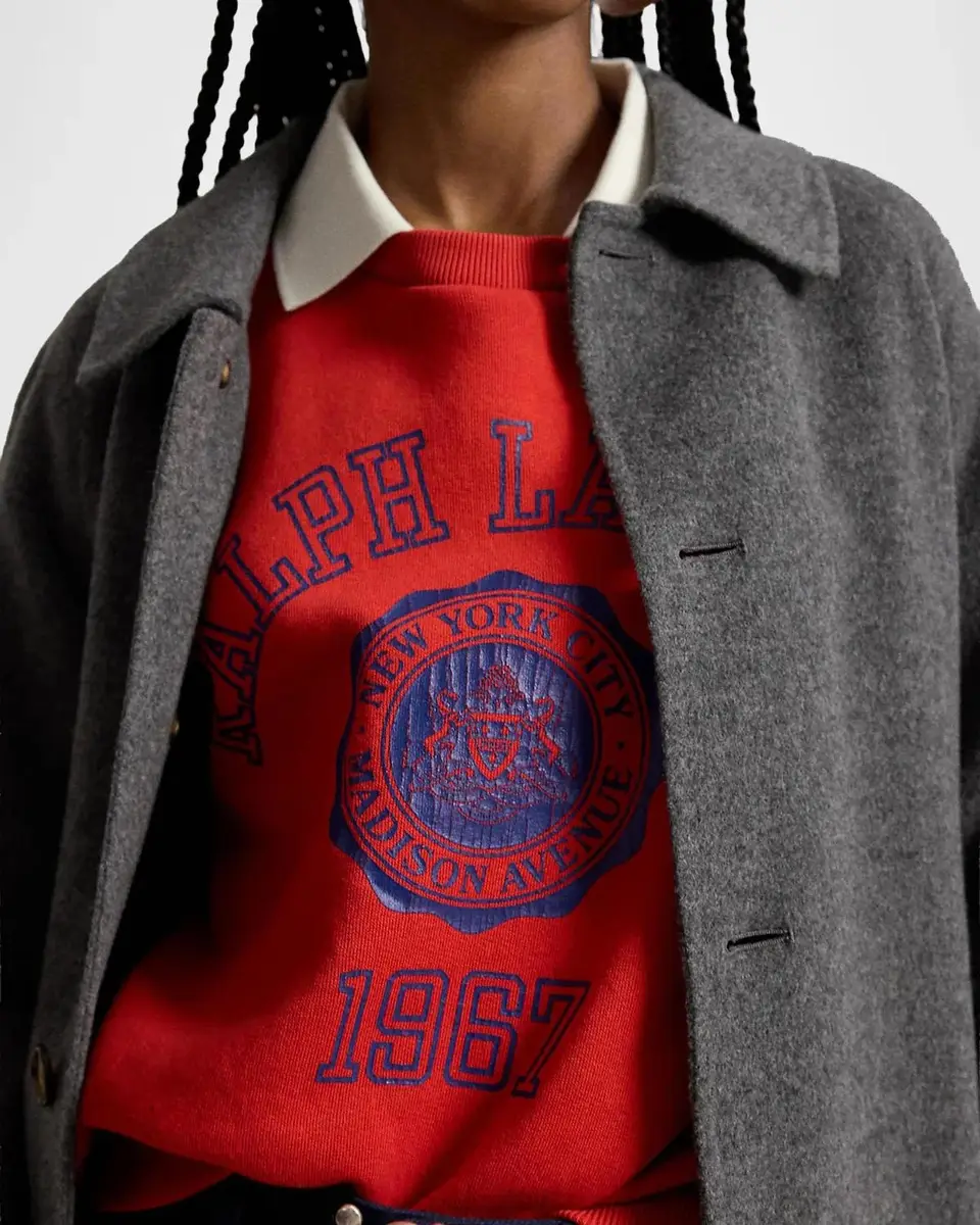 Polo Ralph Lauren Crest Polo-Collar Fleece Crewneck Sweatshirt | Thumbnail 6 Polo Ralph Lauren Crest Polo-Collar Fleece Crewneck Sweatshirt | Thumbnail 6