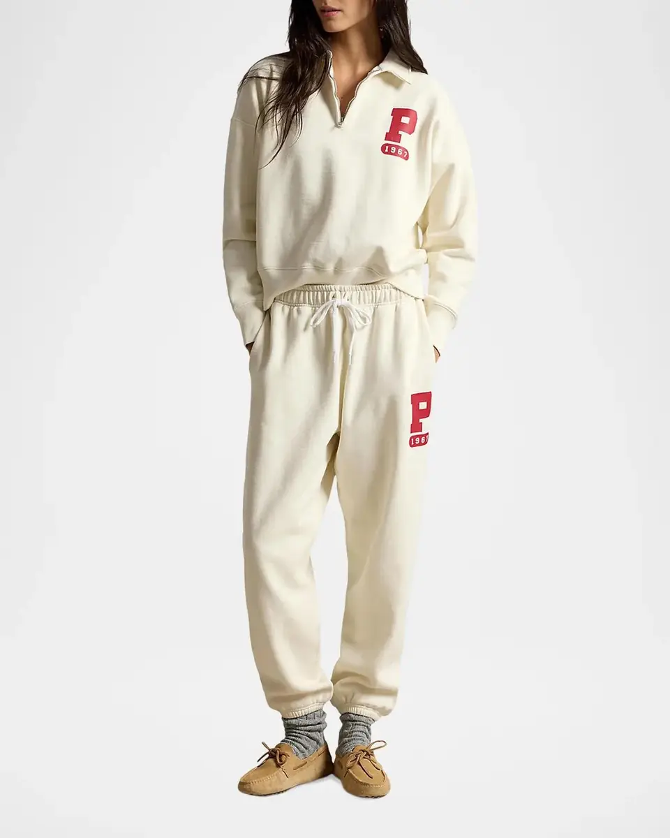 Polo Ralph Lauren P Logo Slub Fleece Sweatpants | Thumbnail 2 Polo Ralph Lauren P Logo Slub Fleece Sweatpants | Thumbnail 2
