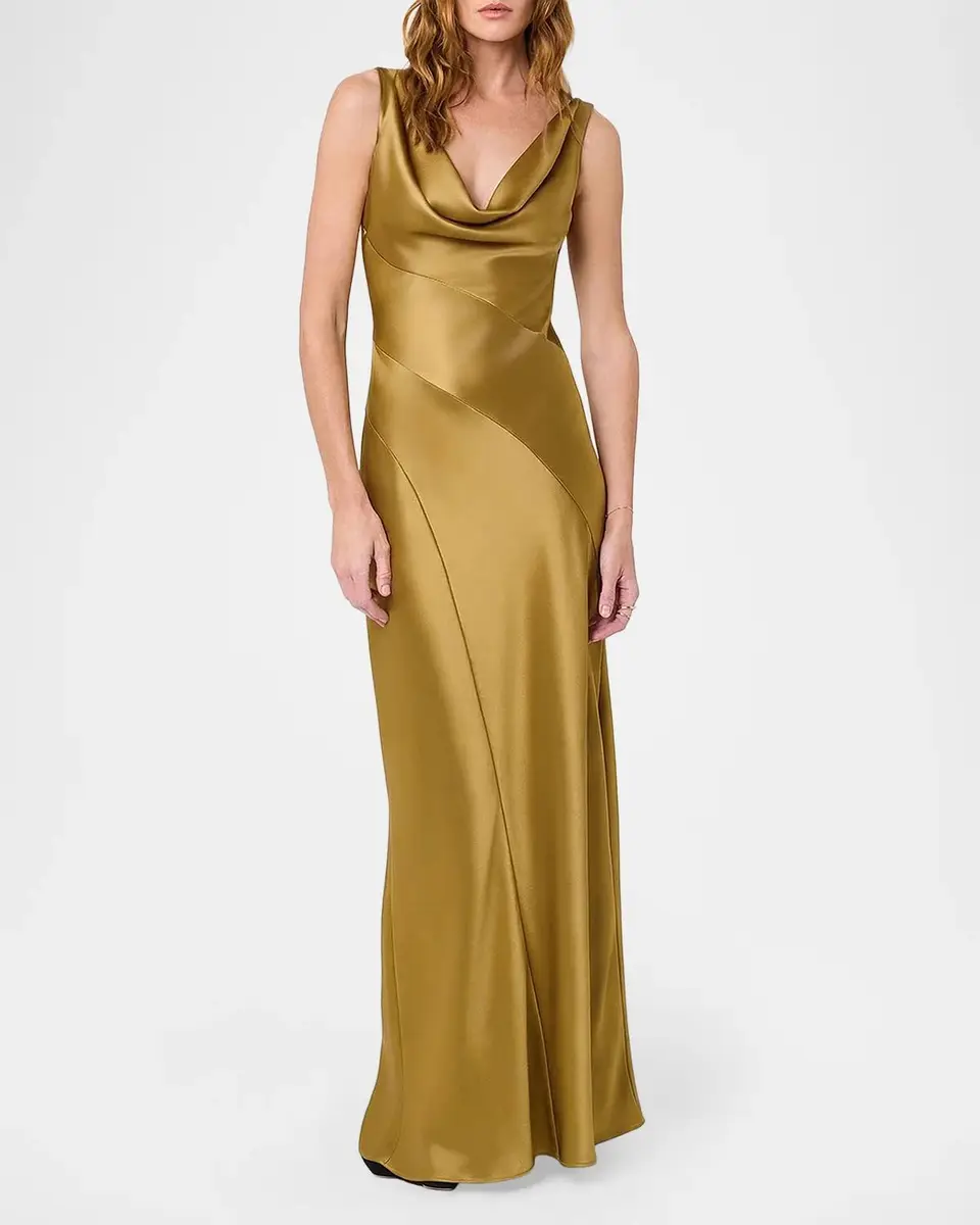 NICHOLAS Alfina Cowl-Neck Satin Maxi Dress | Thumbnail 2 NICHOLAS Alfina Cowl-Neck Satin Maxi Dress | Thumbnail 2