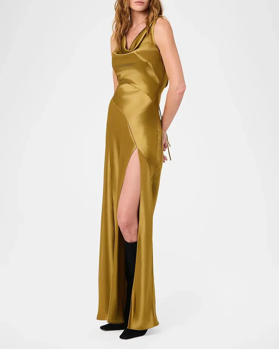 NICHOLAS Alfina Cowl-Neck Satin Maxi Dress | Thumbnail 4 NICHOLAS Alfina Cowl-Neck Satin Maxi Dress | Thumbnail 4