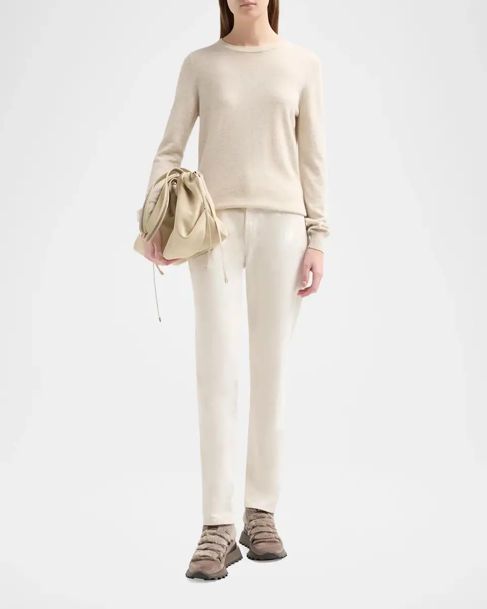 Brunello Cucinelli Suede and Shearling Low-Top Sneakers | Thumbnail 3 Brunello Cucinelli Suede and Shearling Low-Top Sneakers | Thumbnail 3
