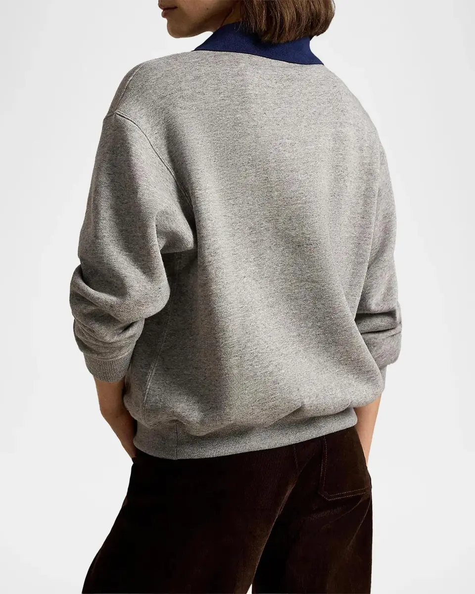 Polo Ralph Lauren Polo-Collar Fleece Crewneck Sweatshirt | Thumbnail 3 Polo Ralph Lauren Polo-Collar Fleece Crewneck Sweatshirt | Thumbnail 3