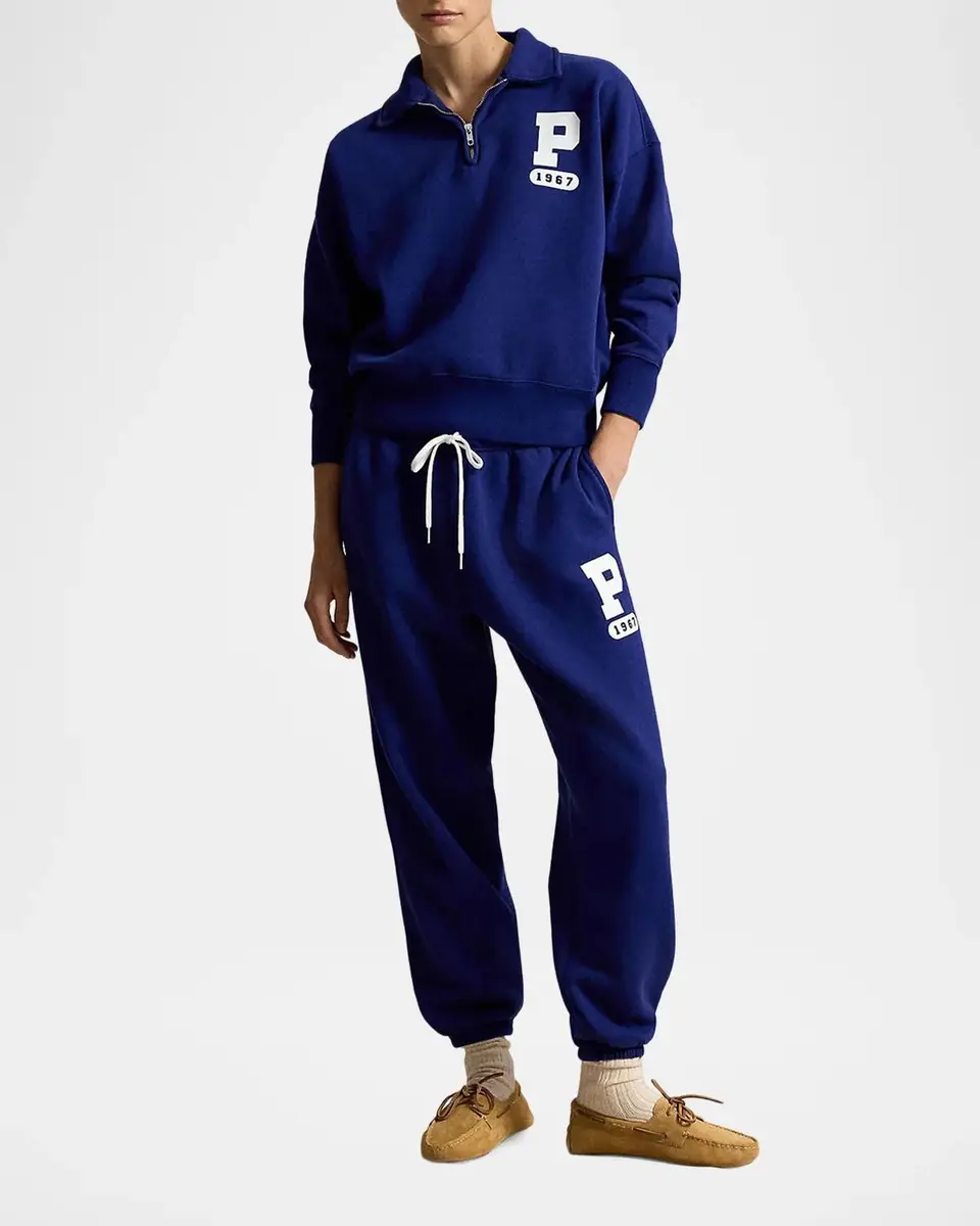 Polo Ralph Lauren P Logo Slub Fleece Quarter-Zip Sweatshirt | Thumbnail 2 Polo Ralph Lauren P Logo Slub Fleece Quarter-Zip Sweatshirt | Thumbnail 2
