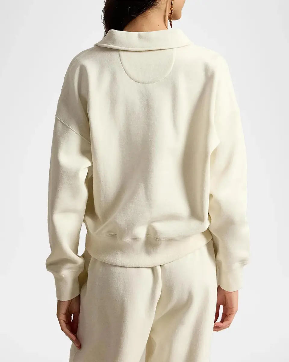 Polo Ralph Lauren P Logo Slub Fleece Quarter-Zip Sweatshirt | Thumbnail 3 Polo Ralph Lauren P Logo Slub Fleece Quarter-Zip Sweatshirt | Thumbnail 3