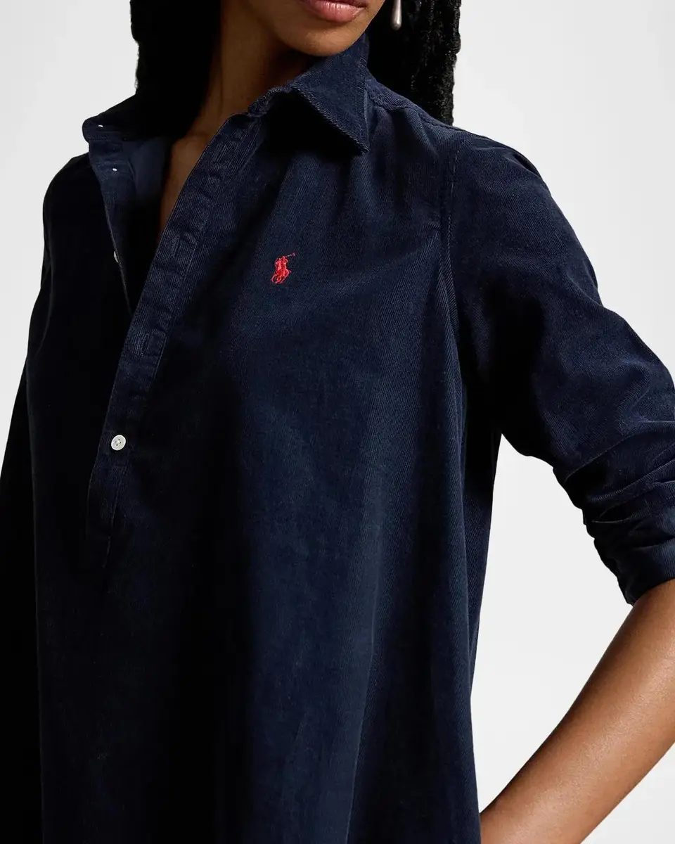 Polo Ralph Lauren Corduroy Pleated Mini Shirtdress | Thumbnail 5 Polo Ralph Lauren Corduroy Pleated Mini Shirtdress | Thumbnail 5