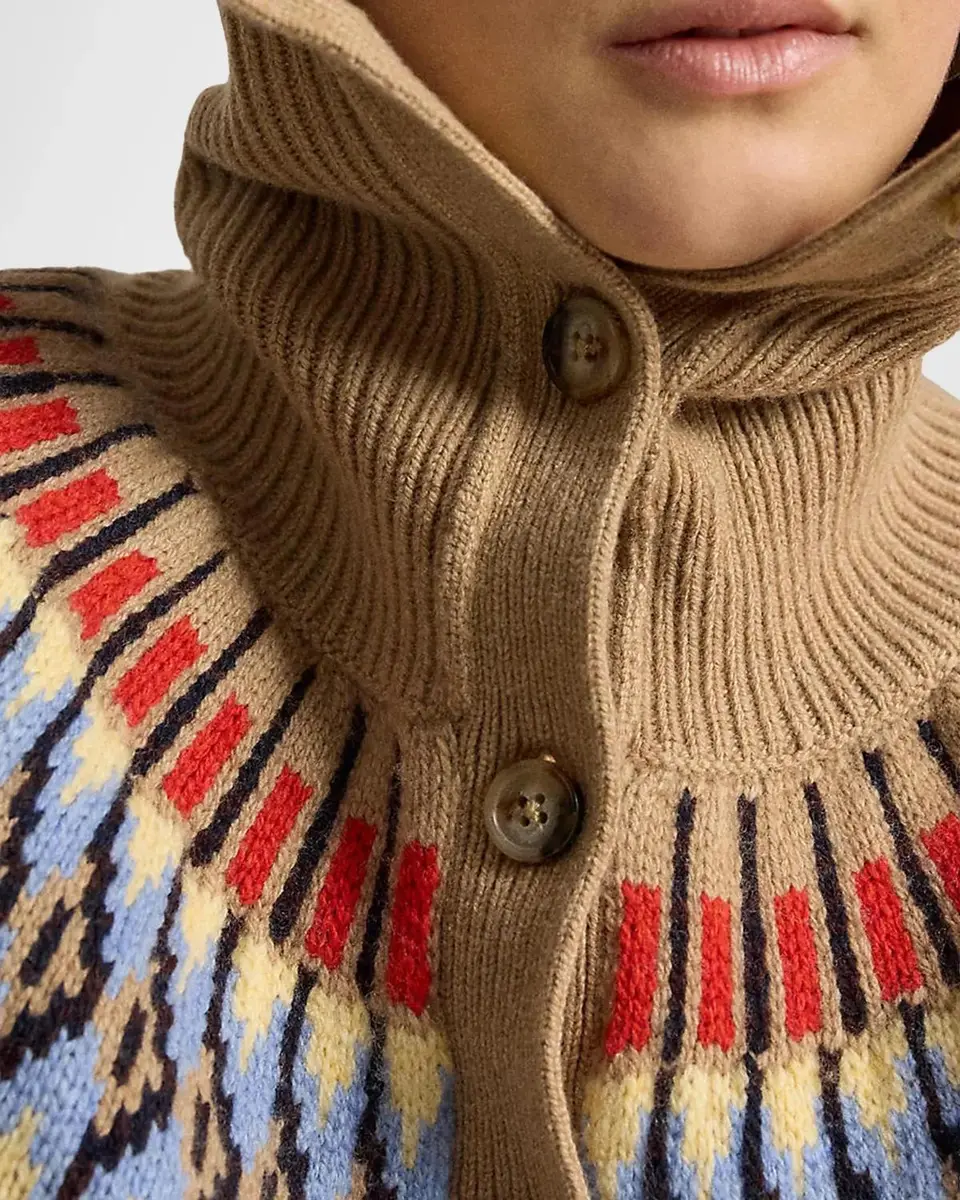 Polo Ralph Lauren Geo-Motif Wool-Cashmere Cardigan | Thumbnail 5