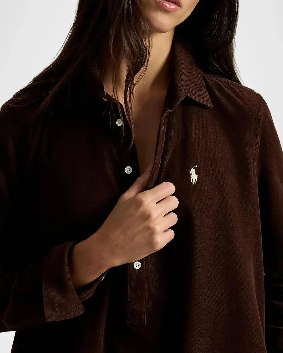 Polo Ralph Lauren Corduroy Pleated Mini Shirtdress | Thumbnail 3 Polo Ralph Lauren Corduroy Pleated Mini Shirtdress | Thumbnail 3