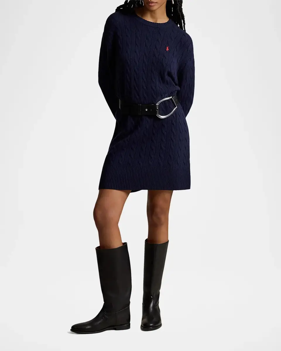 Polo Ralph Lauren Cable-Knit Wool-Cashmere Sweater Dress | Thumbnail 2 Polo Ralph Lauren Cable-Knit Wool-Cashmere Sweater Dress | Thumbnail 2