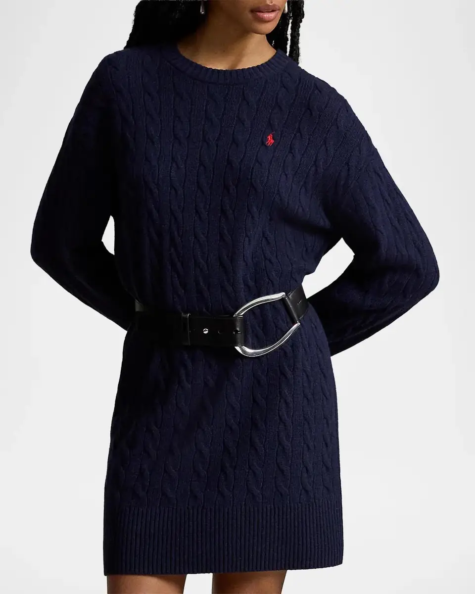 Polo Ralph Lauren Cable-Knit Wool-Cashmere Sweater Dress | Thumbnail 4 Polo Ralph Lauren Cable-Knit Wool-Cashmere Sweater Dress | Thumbnail 4