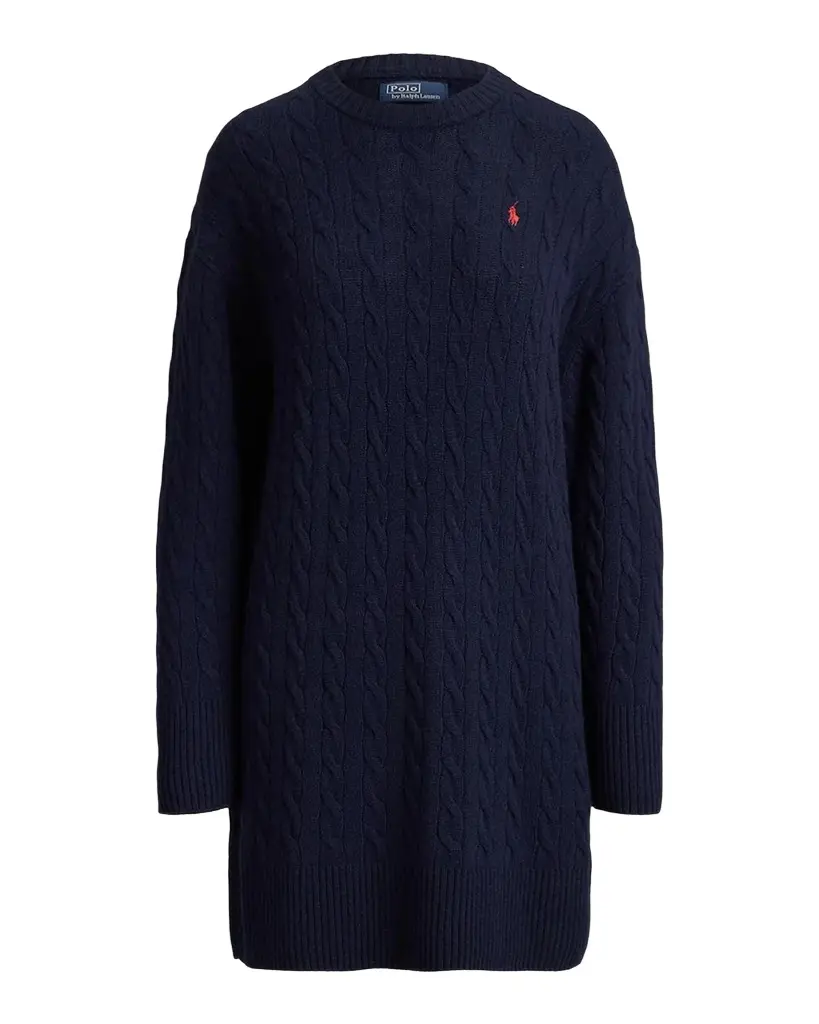Cable-Knit Wool-Cashmere Sweater Dress Cable-Knit Wool-Cashmere Sweater Dress