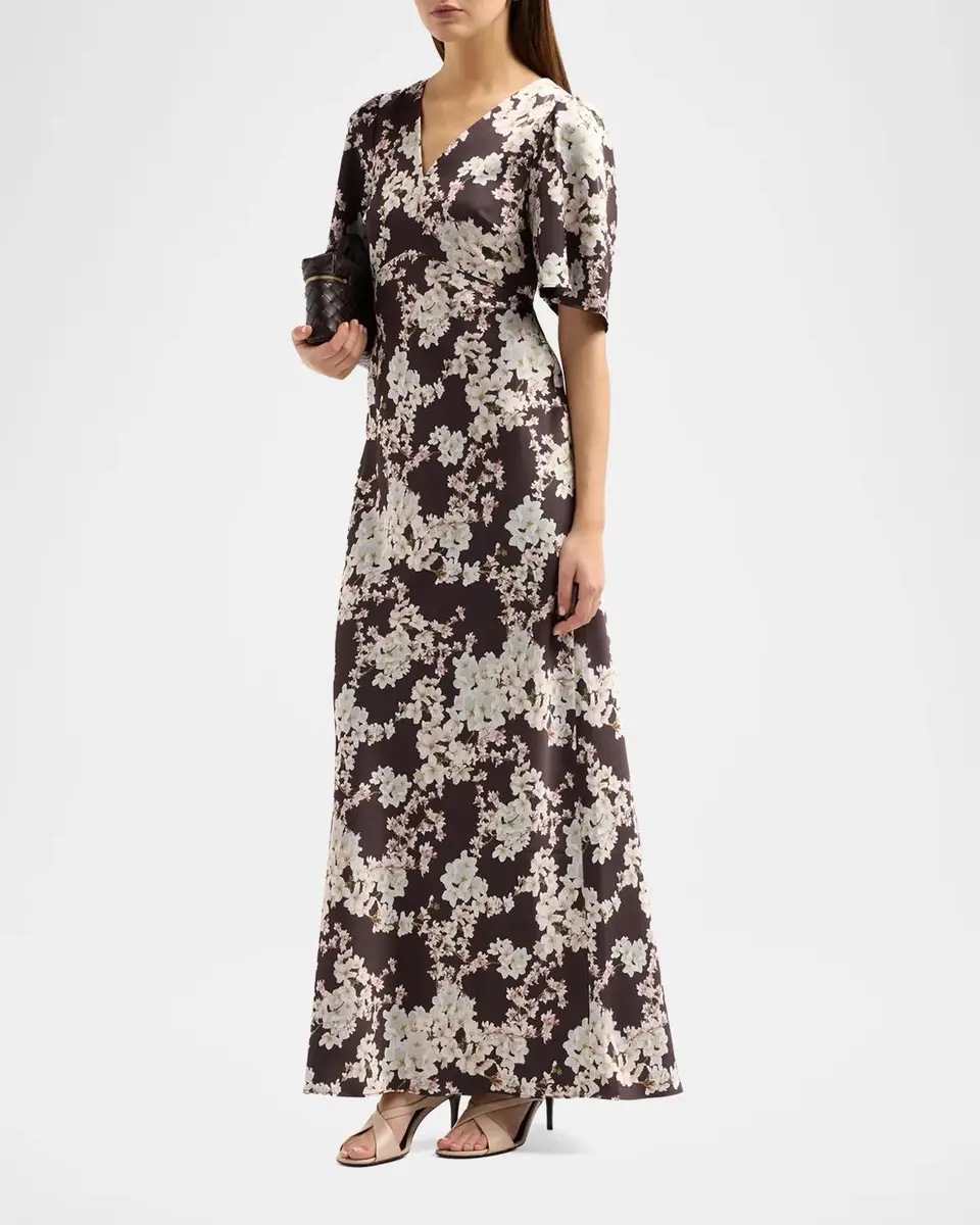 SACHIN & BABI Mae Floral Empire Column Gown | Thumbnail 4 SACHIN & BABI Mae Floral Empire Column Gown | Thumbnail 4