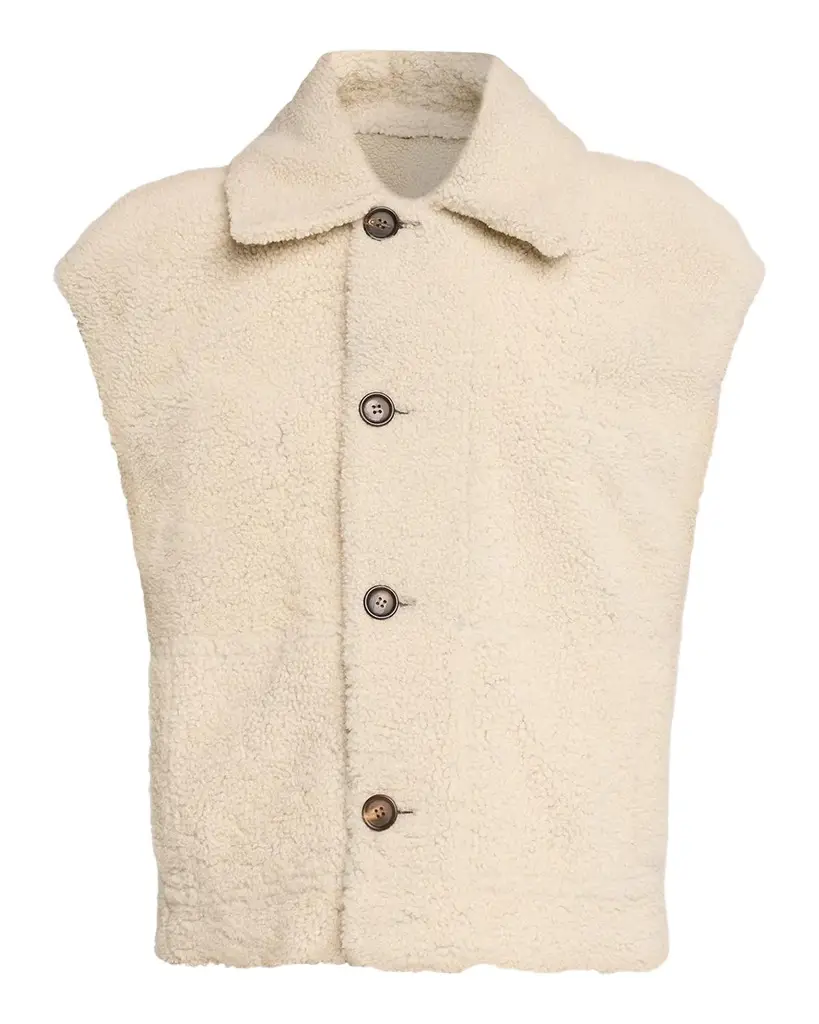 Reversible Suede & Lamb Shearling Vest Reversible Suede & Lamb Shearling Vest