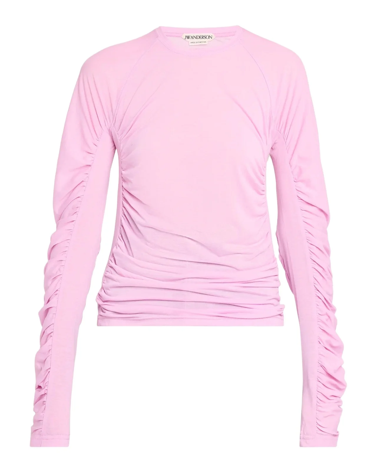JW Anderson Ruched Cotton-Blend Jersey Top