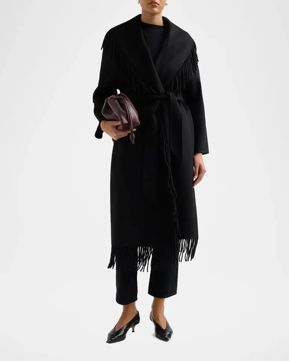 Generation Love Jenny Fringe Wool Wrap Coat | Thumbnail 2 Generation Love Jenny Fringe Wool Wrap Coat | Thumbnail 2