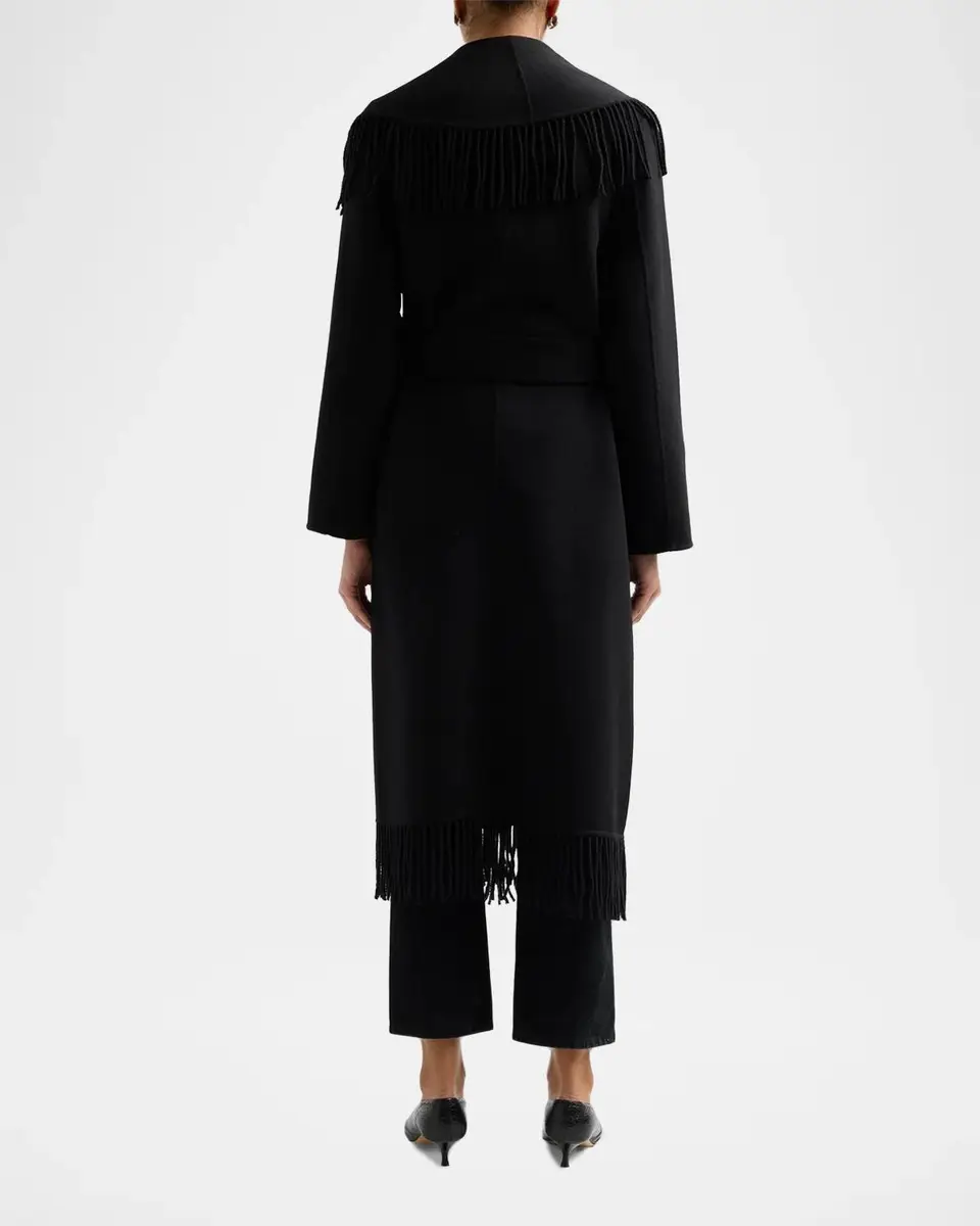 Generation Love Jenny Fringe Wool Wrap Coat | Thumbnail 3 Generation Love Jenny Fringe Wool Wrap Coat | Thumbnail 3