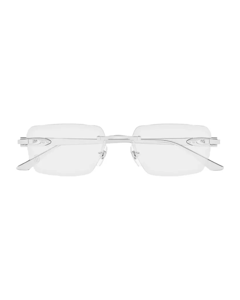 Cartier Men's Rimless Rectangle Sunglasses