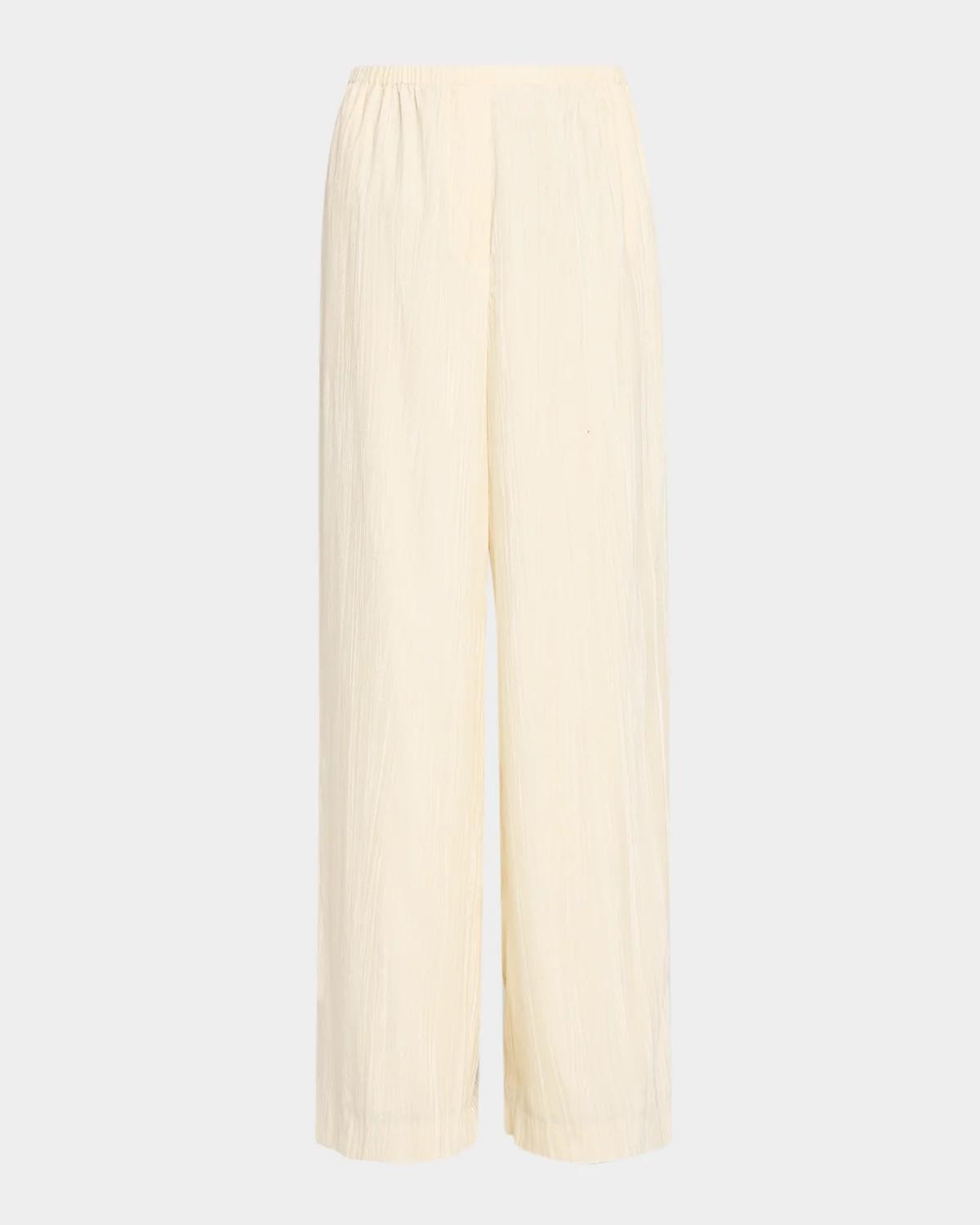 Proenza Schouler White Label Meadow Crushed-Velvet Straight-Leg Pants