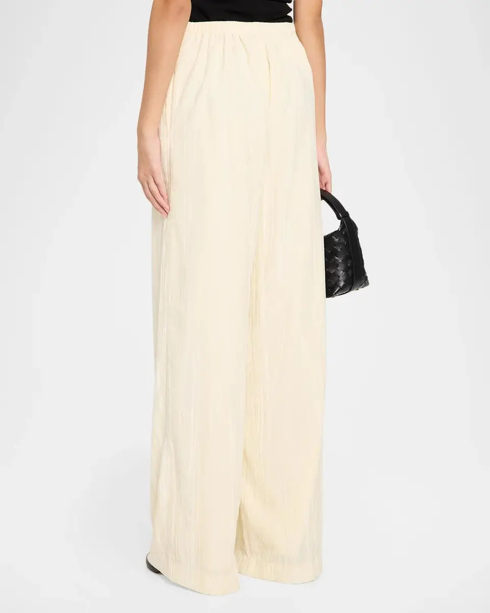 Proenza Schouler White Label Meadow Crushed-Velvet Straight-Leg Pants | Thumbnail 3