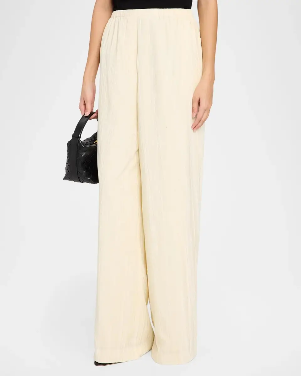 Proenza Schouler White Label Meadow Crushed-Velvet Straight-Leg Pants | Thumbnail 4