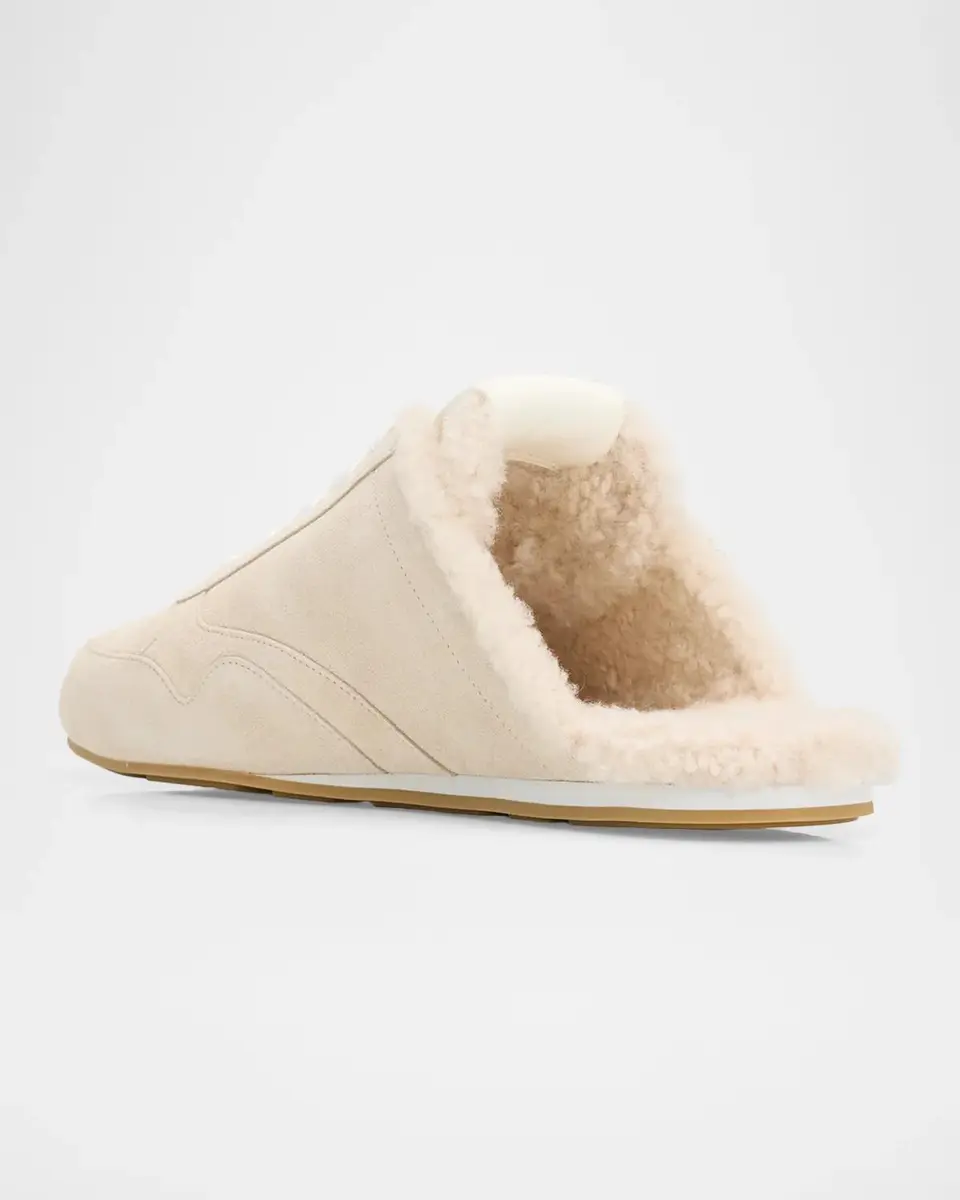 Stuart Weitzman Bond Suede & Shearling Lace-Up Mules | Thumbnail 4 Stuart Weitzman Bond Suede & Shearling Lace-Up Mules | Thumbnail 4