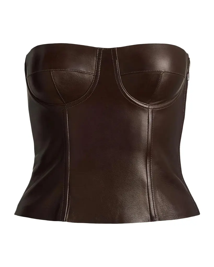 Ralph Lauren Collection Carolin Lambskin Bustier