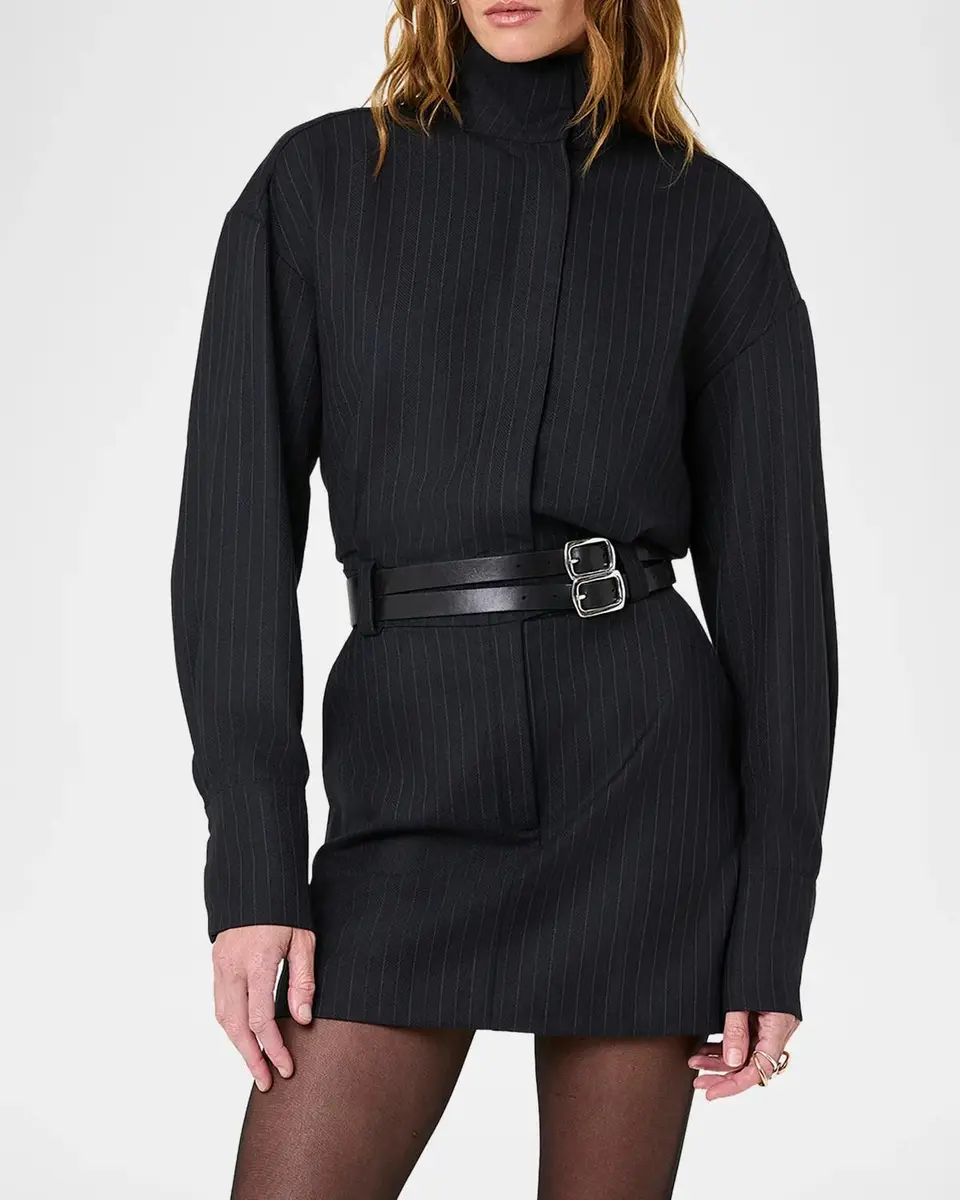 NICHOLAS Mara Belted Pinstripe Mini Shift Dress | Thumbnail 4 NICHOLAS Mara Belted Pinstripe Mini Shift Dress | Thumbnail 4