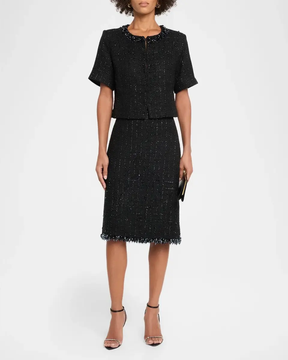 Ungaro Leny Beaded Fringe Tweed Jacket | Thumbnail 2 Ungaro Leny Beaded Fringe Tweed Jacket | Thumbnail 2