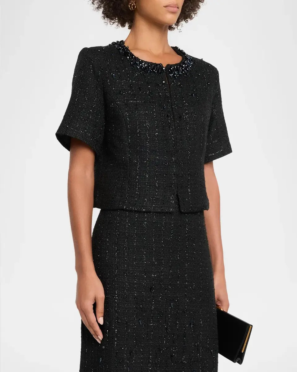Ungaro Leny Beaded Fringe Tweed Jacket | Thumbnail 4 Ungaro Leny Beaded Fringe Tweed Jacket | Thumbnail 4