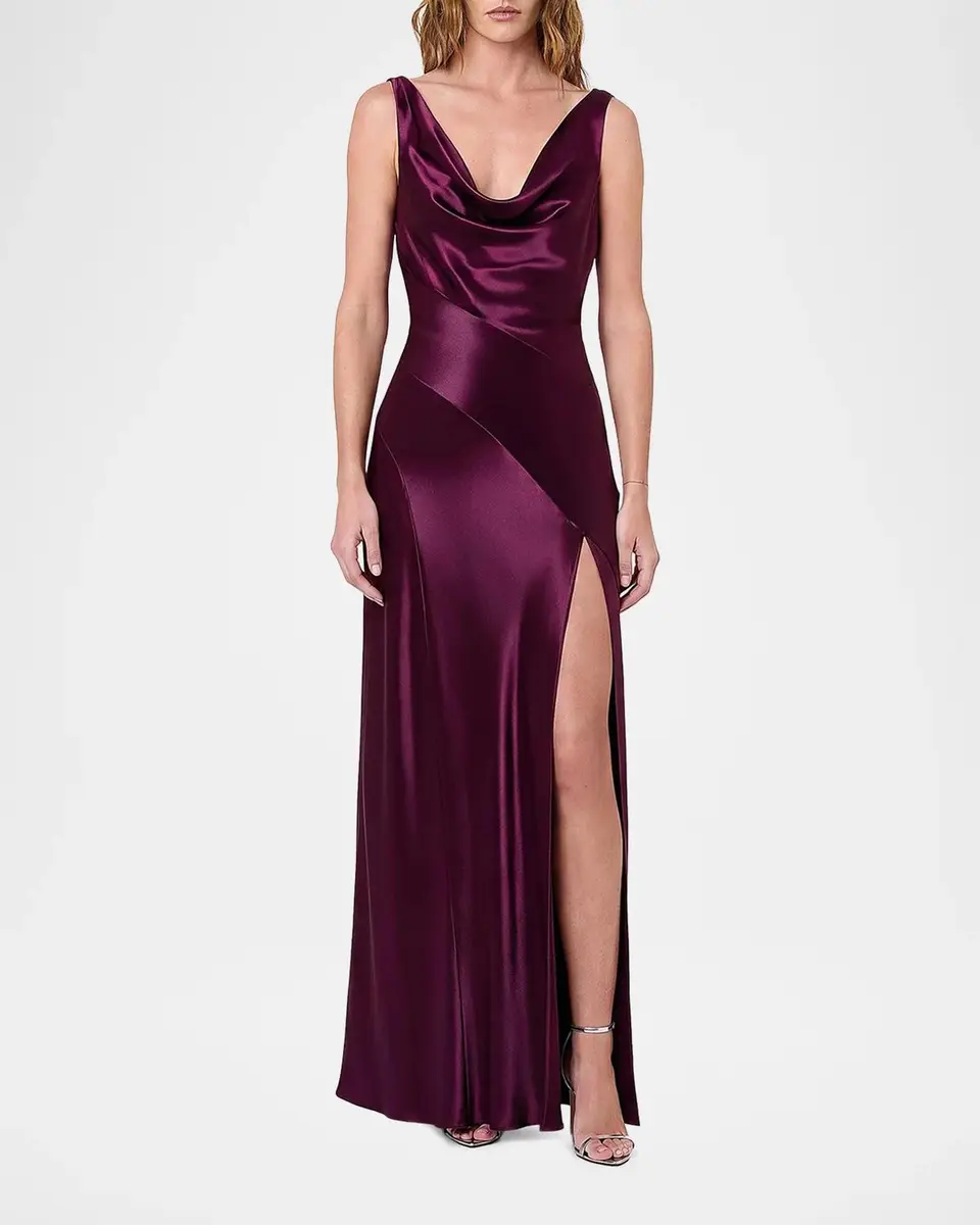 NICHOLAS Alfina Cowl-Neck Satin Maxi Dress | Thumbnail 2 NICHOLAS Alfina Cowl-Neck Satin Maxi Dress | Thumbnail 2
