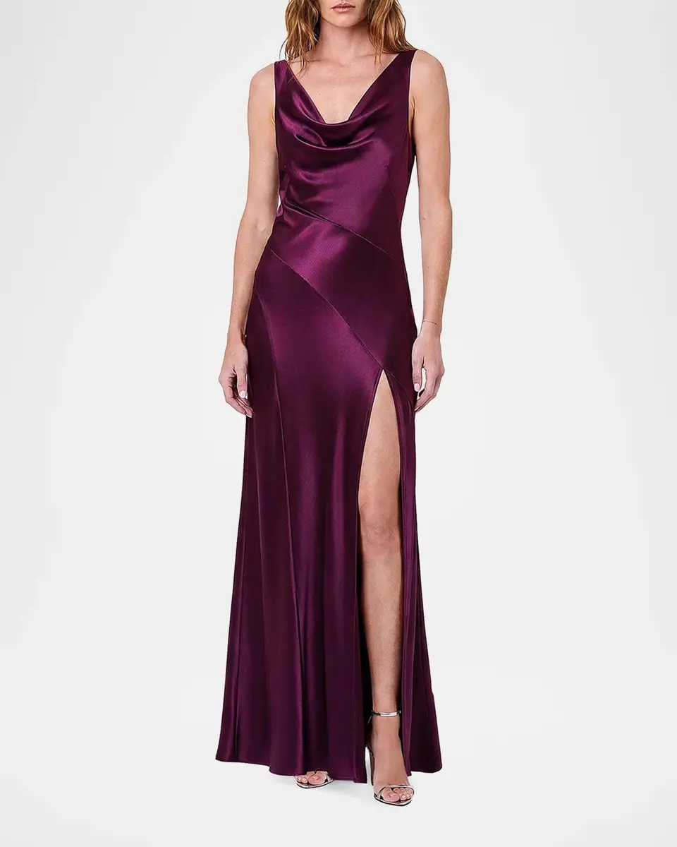 NICHOLAS Alfina Cowl-Neck Satin Maxi Dress | Thumbnail 4 NICHOLAS Alfina Cowl-Neck Satin Maxi Dress | Thumbnail 4