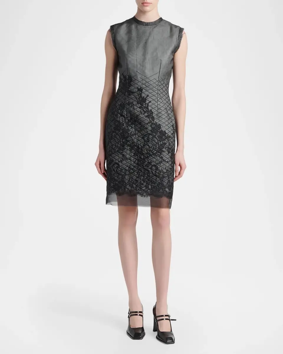 Alexander McQueen Quilted Lace Dress | Thumbnail 2 Alexander McQueen Quilted Lace Dress | Thumbnail 2