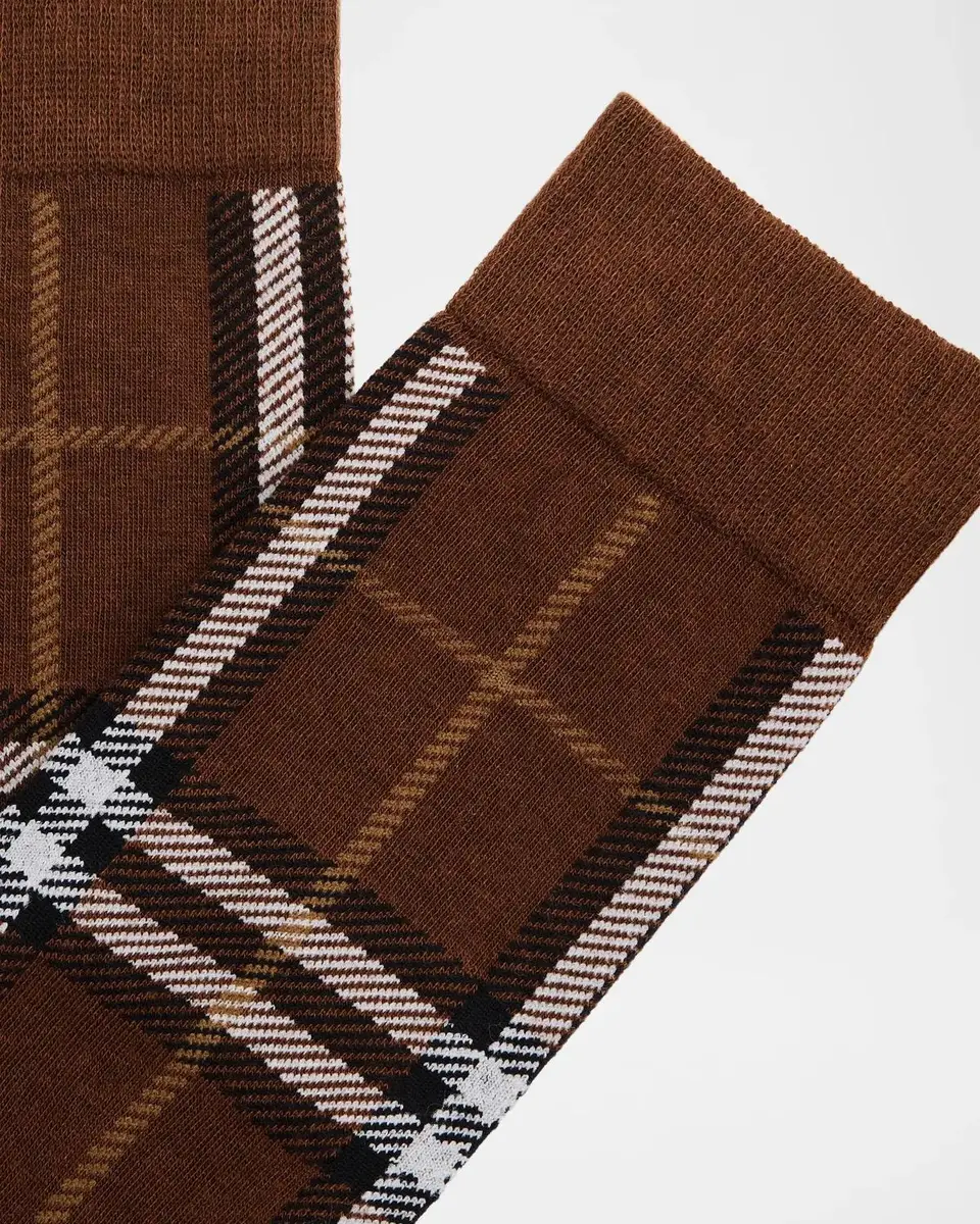 Burberry Men's Check Cotton-Nylon-Blend Socks | Thumbnail 2