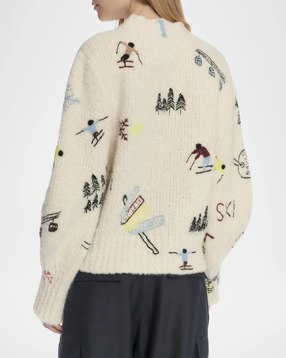 Malo Embroidered Cashmere Sweater | Thumbnail 3