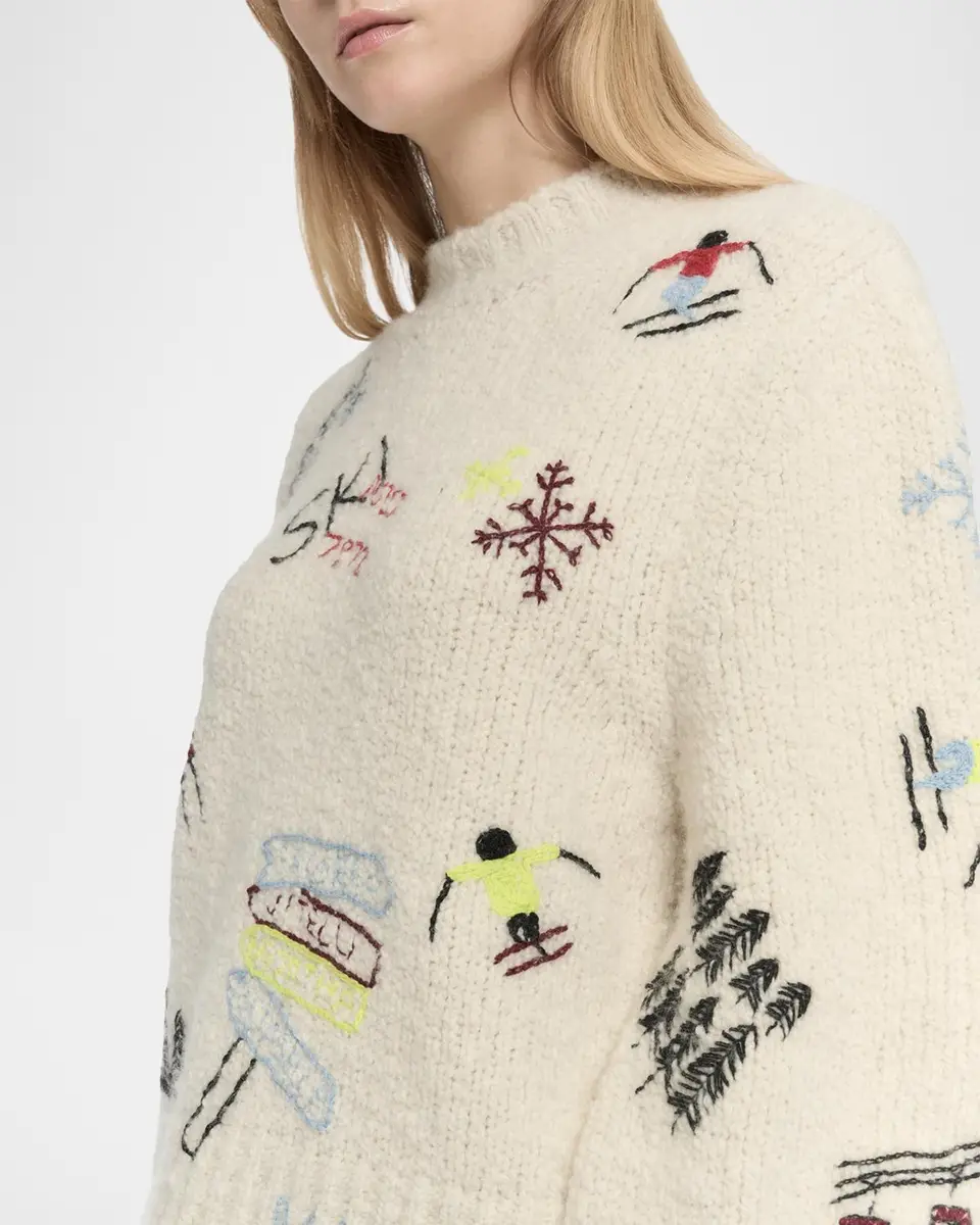 Malo Embroidered Cashmere Sweater | Thumbnail 4