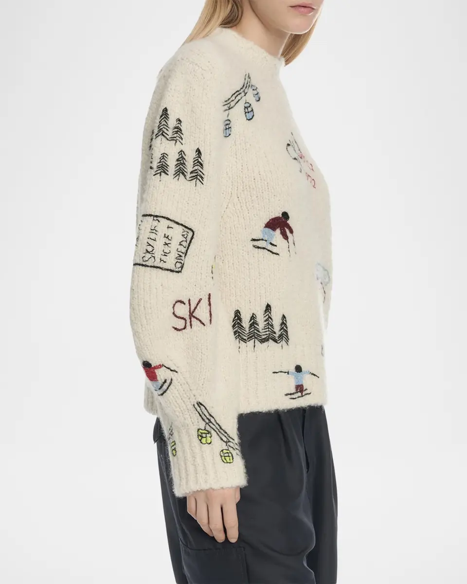 Malo Embroidered Cashmere Sweater | Thumbnail 5