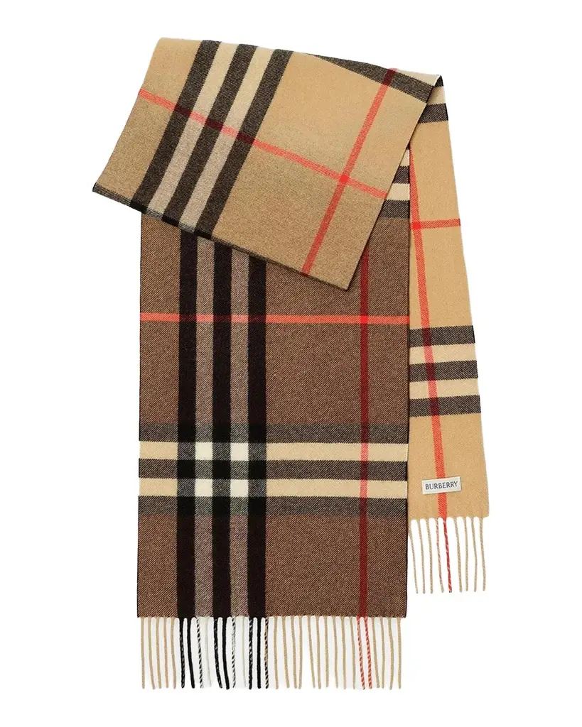 Burberry Men's Gradient Check Cashmere Scarf