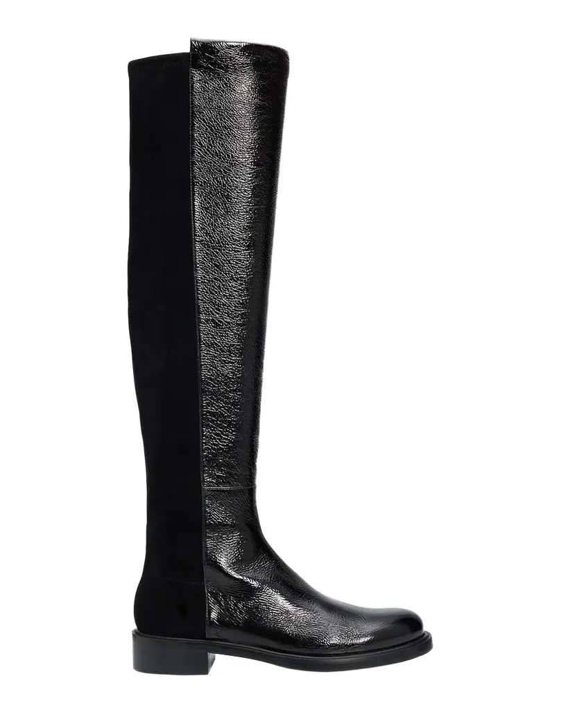 5050 Gisele Mixed Leather Over-The-Knee Boots 5050 Gisele Mixed Leather Over-The-Knee Boots