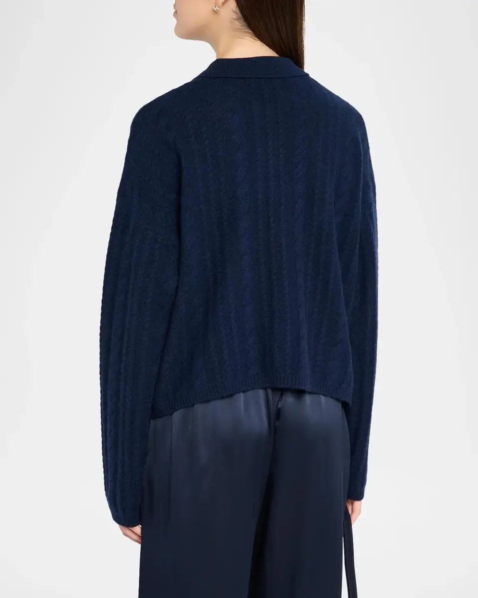 Sablyn Elsie Cable-Knit Cashmere Polo Sweater | Thumbnail 3 Sablyn Elsie Cable-Knit Cashmere Polo Sweater | Thumbnail 3