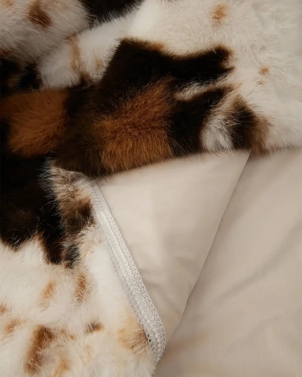 Lyla Grant Cow-Print Faux Fur Throw, 60" x 72" | Thumbnail 3 Lyla Grant Cow-Print Faux Fur Throw, 60" x 72" | Thumbnail 3