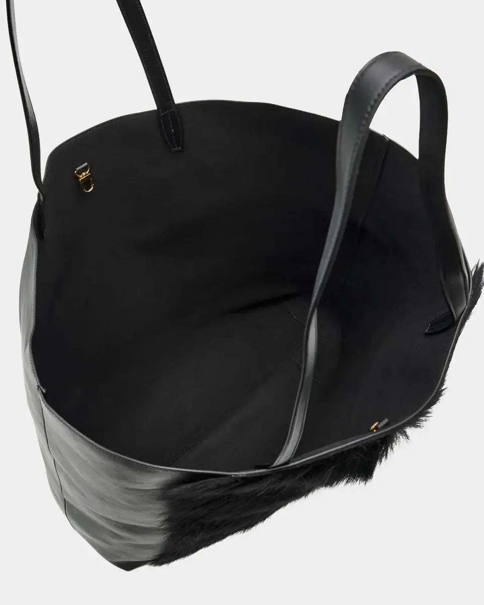 TOTEME Roam Goat Hair & Leather Tote Bag | Thumbnail 3 TOTEME Roam Goat Hair & Leather Tote Bag | Thumbnail 3