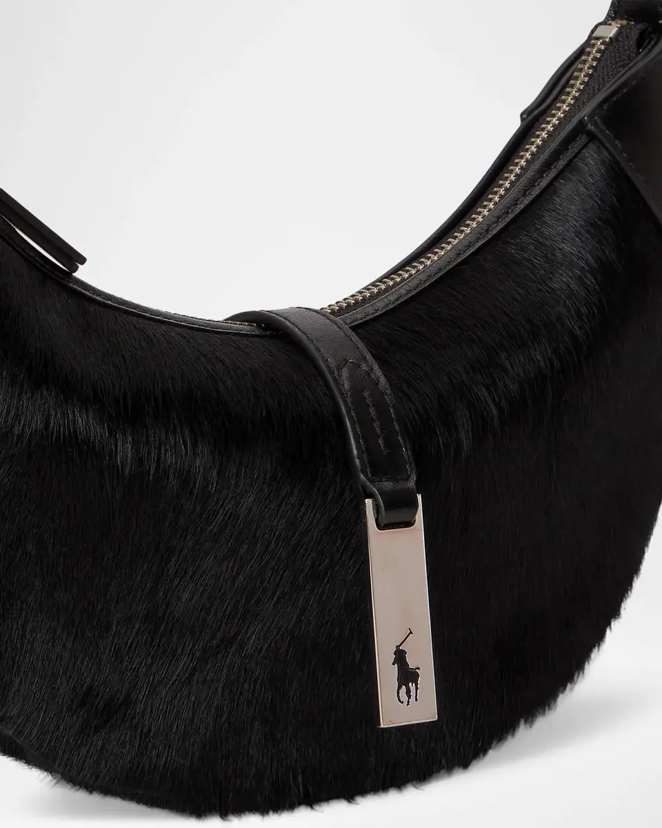 Polo Ralph Lauren Polo ID Haircalf Mini Shoulder Bag | Thumbnail 6 Polo Ralph Lauren Polo ID Haircalf Mini Shoulder Bag | Thumbnail 6
