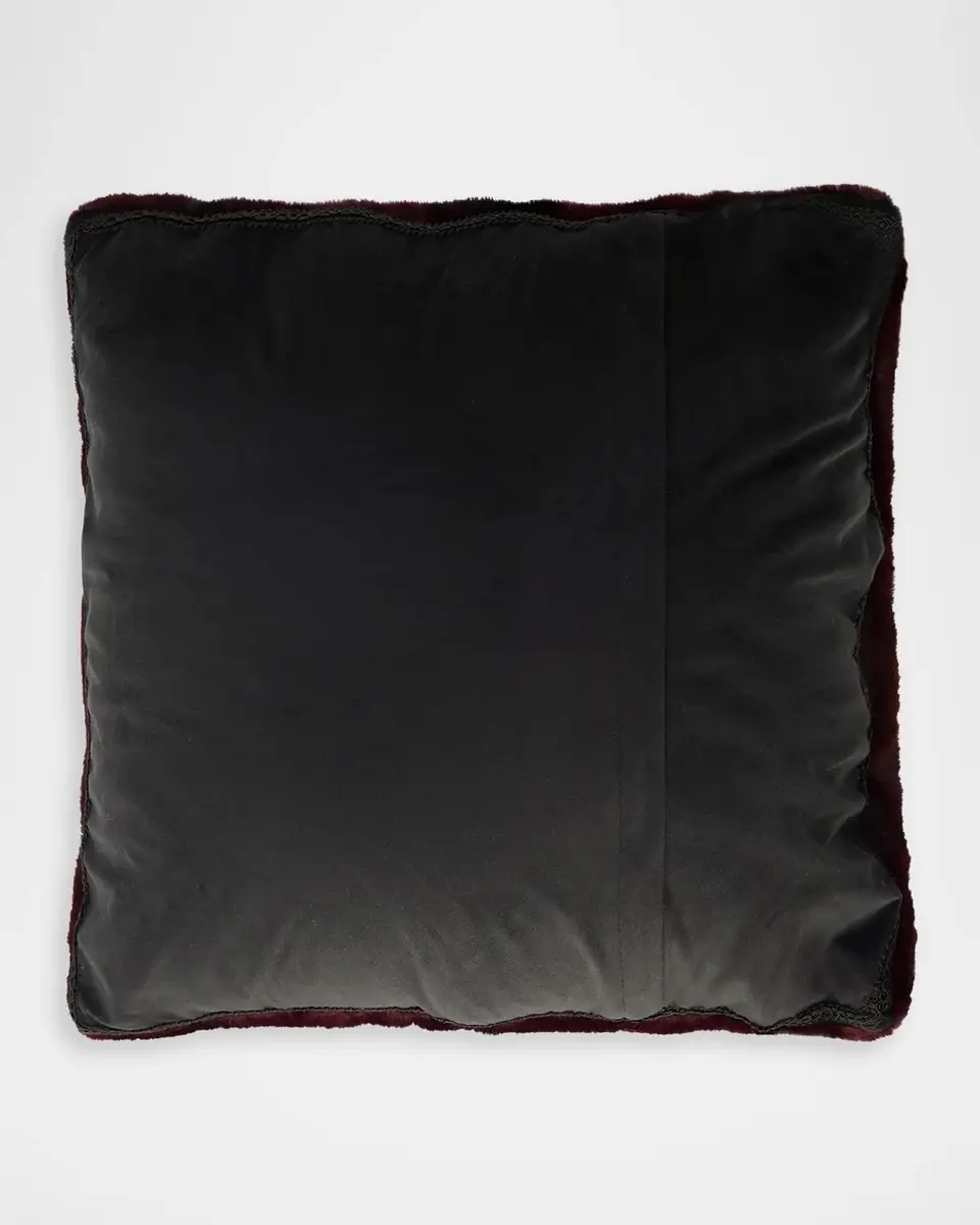Lyla Grant Faux Rex Rabbit Pillow, 20" Square | Thumbnail 2 Lyla Grant Faux Rex Rabbit Pillow, 20" Square | Thumbnail 2