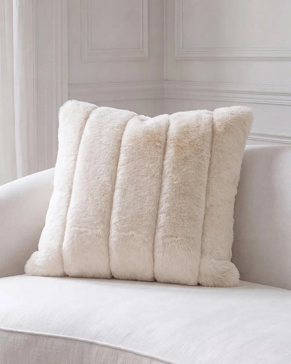 Lyla Grant Faux Rex Rabbit Pillow, 20" Square | Thumbnail 5 Lyla Grant Faux Rex Rabbit Pillow, 20" Square | Thumbnail 5