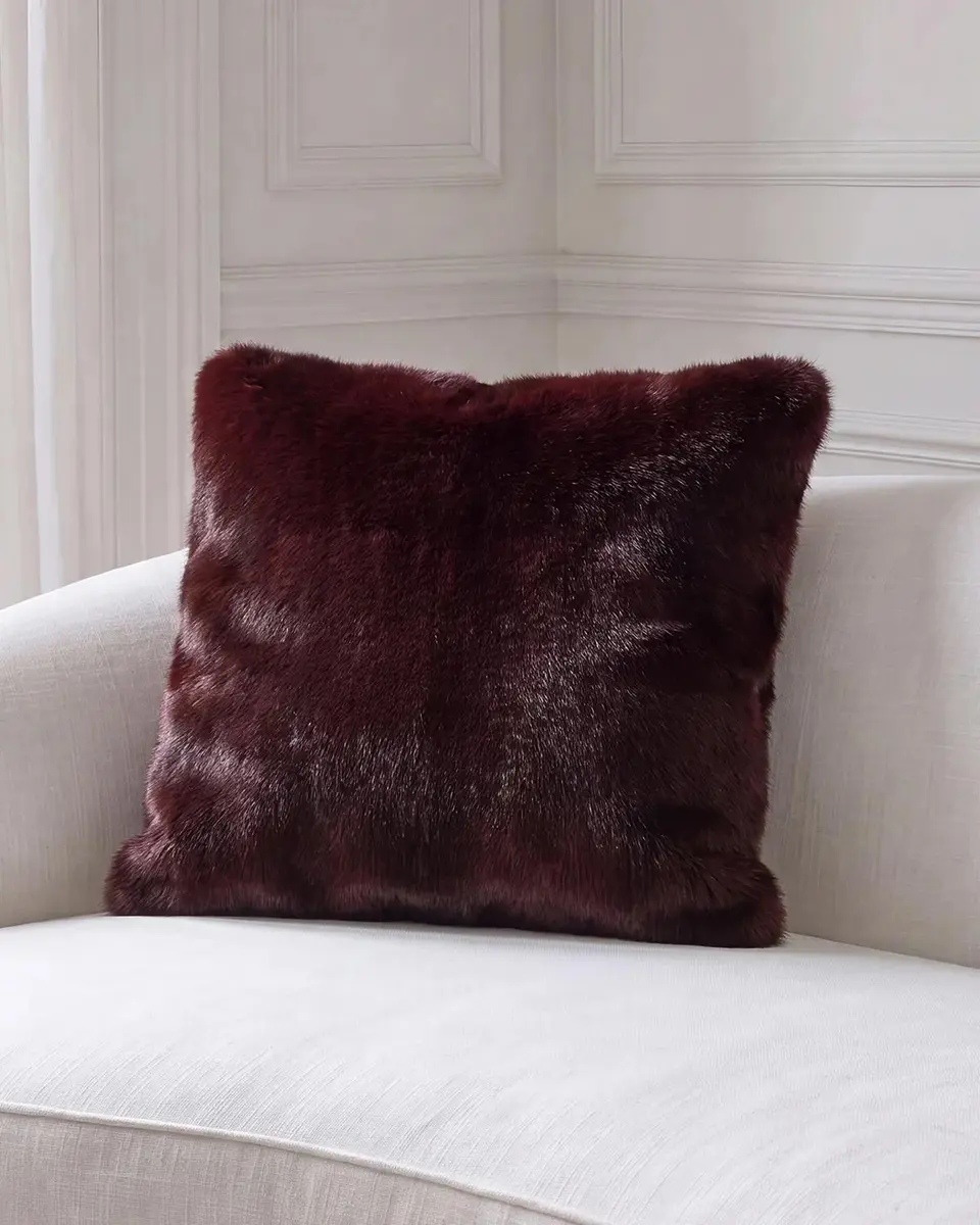 Lyla Grant Faux Mink Pillow, 20" Square | Thumbnail 3 Lyla Grant Faux Mink Pillow, 20" Square | Thumbnail 3